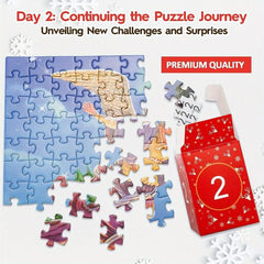Advent Calendar Christmas Jigsaw Puzzles 1000 Pieces Xmas Countdown Gift
