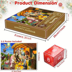 Advent Calendar Christmas Jigsaw Puzzles 1000 Pieces Xmas Countdown Gift