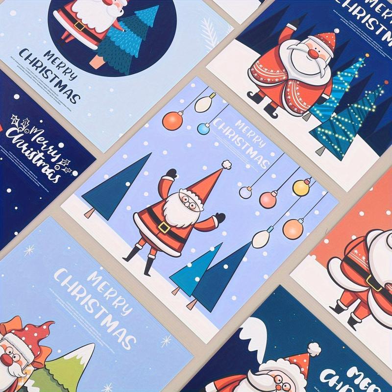 30pcs Christmas Greeting Card Cartoon Christmas Postcard Navidad Decorations