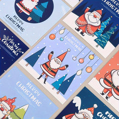 30pcs Christmas Greeting Card Cartoon Christmas Postcard Navidad Decorations