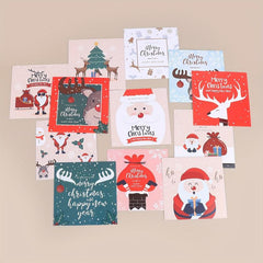 30pcs Christmas Greeting Card Cartoon Christmas Postcard Navidad Decorations