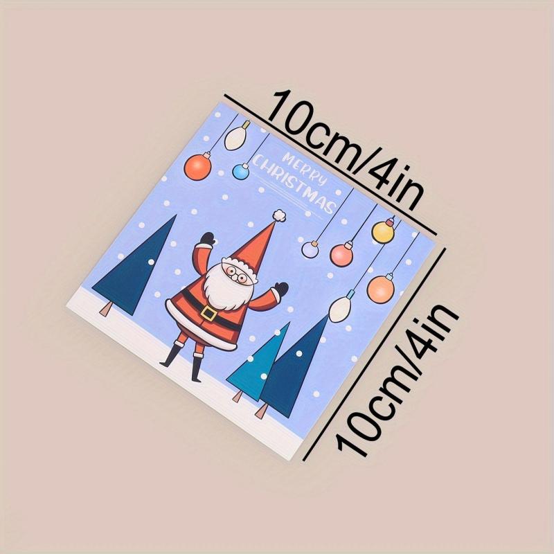 30pcs Christmas Greeting Card Cartoon Christmas Postcard Navidad Decorations