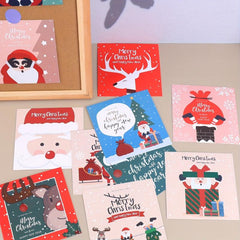 30pcs Christmas Greeting Card Cartoon Christmas Postcard Navidad Decorations