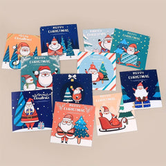 30pcs Christmas Greeting Card Cartoon Christmas Postcard Navidad Decorations