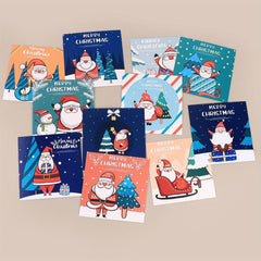 30pcs Christmas Greeting Card Cartoon Christmas Postcard Navidad Decorations
