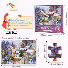 Advent Calendar Christmas Jigsaw Puzzle 1000 Pieces Gift