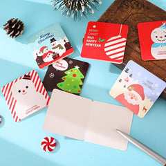 24sheets Cartoon Christmas Greeting Cards Mini Fold Small Cards Gift Envelopes