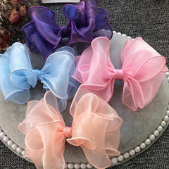 10m Solid Organza Ribbon Wavy Edge Ribbon For Bouquet Packaging