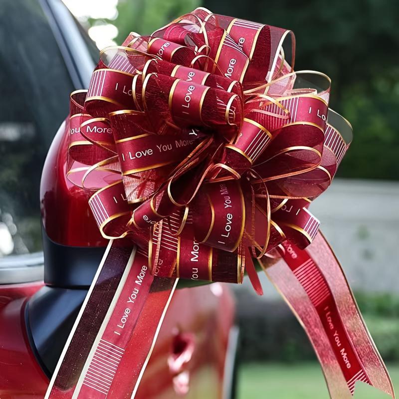 6pcs Wedding Pull Flower Car Room Decoration Supplies Gift Basket