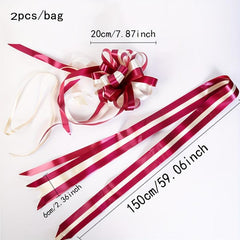 6pcs Wedding Pull Flower Car Room Decoration Supplies Gift Basket