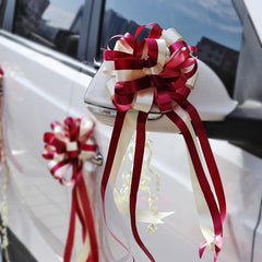 6pcs Wedding Pull Flower Car Room Decoration Supplies Gift Basket