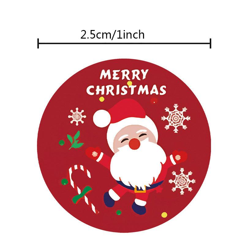 500 Merry Christmas Stickers DIY Gift Baking Package Envelope Decor