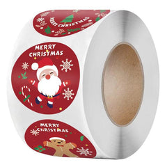 500 Merry Christmas Stickers DIY Gift Baking Package Envelope Decor