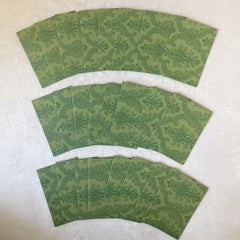 Vintage Green Envelope 120g Printed with Vintage Pattern and Embossing