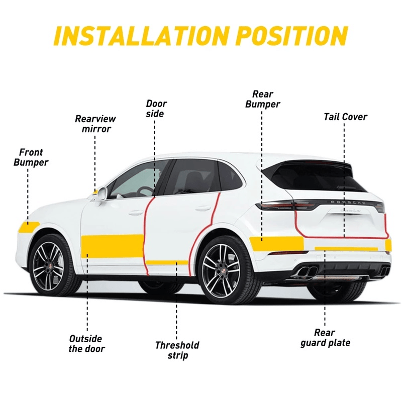 Car Door Sill Anti stepping Sticker Roll