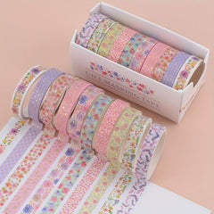 10pcs Hot Stamping Cartoon Tape Set - Washi Tape for Scrapbooking Decor