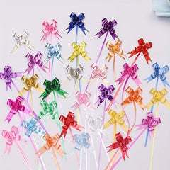 10pcs Pack Pull Bows Hand Held Flower Bow Tie Gift Packaging Supplies