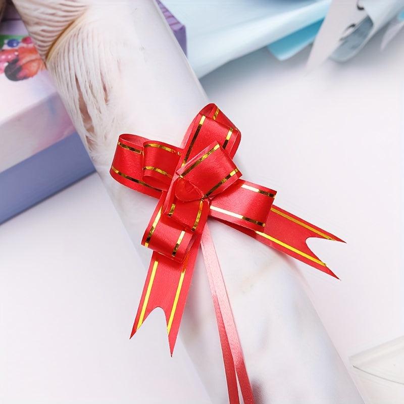 10pcs Pack Pull Bows Hand Held Flower Bow Tie Gift Packaging Supplies