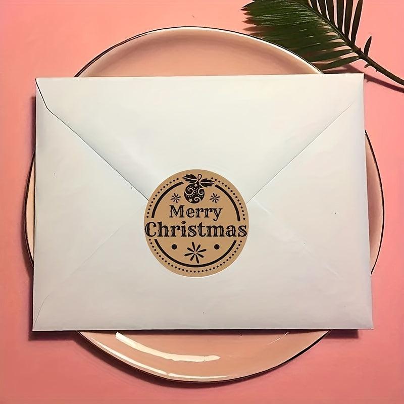 500 Merry Christmas Labels Stickers Gift Envelope Wrapping