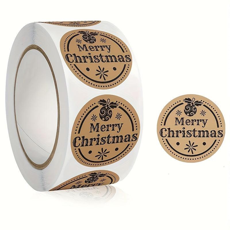500 Merry Christmas Labels Stickers Gift Envelope Wrapping