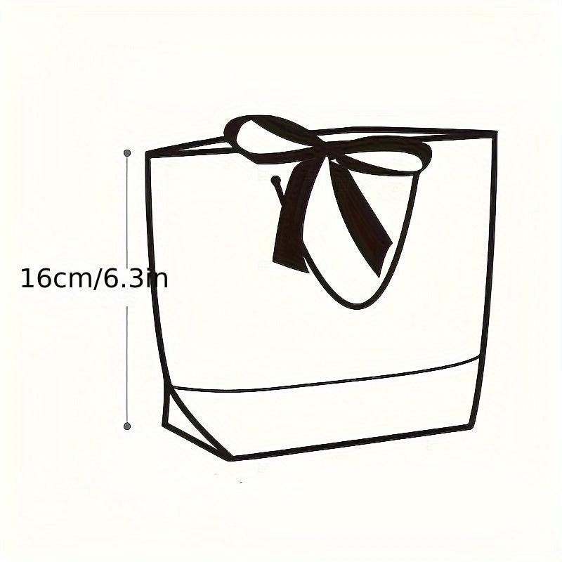 2pcs Reusable Christmas Handbag with Handle Gift Bag for Holiday Party Supplies