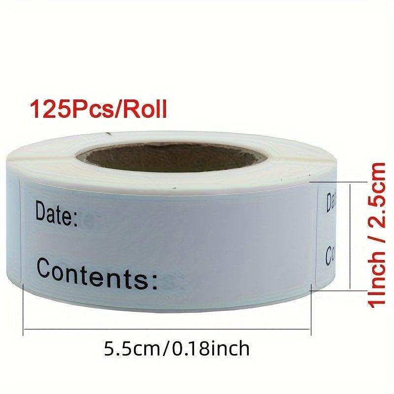 125 Dissolvable Food Labels for Freezer Jam Jars & Storage