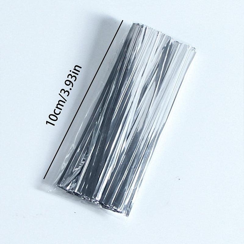100pcs Metal Cable Ties Sealing Gift Tie Decorative Golden Wire Rope Bread