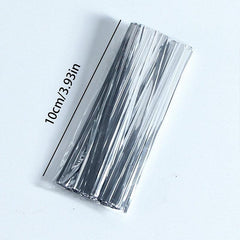 100pcs Metal Cable Ties Sealing Gift Tie Decorative Golden Wire Rope Bread