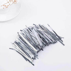 100pcs Metal Cable Ties Sealing Gift Tie Decorative Golden Wire Rope Bread