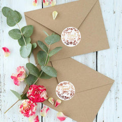 500pcs Thank You Stickers Floral Print Thanksgiving Gift Sticker