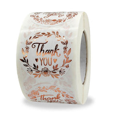 500pcs Thank You Stickers Floral Print Thanksgiving Gift Sticker
