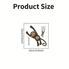 Cartoon Monkey Wall Sticker Self Adhesive Switch Decoration