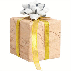 Golden & Silvery Gift Wrapping Ribbon Holiday Decoration Christmas Gift