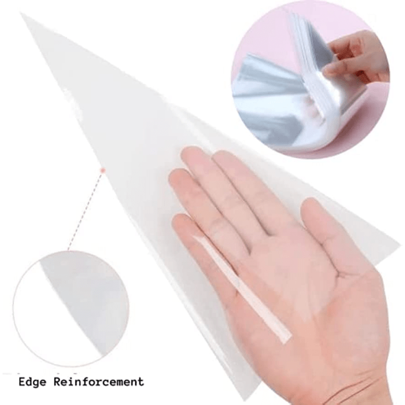 100pcs Cellophane Bags 13 Crystal Clean Sweet Cone Bags With Twist Ties