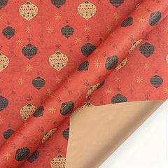 Christmas Wrapping Paper Set with Cowhide Rope and Double-Sided Tape