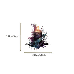 50 Pcs Halloween Witchy Stickers Gothic Waterproof Vinyl Pack