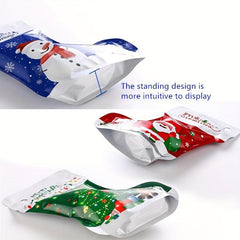 12pcs Christmas Socks Gift Bags Self-Sealing Packaging