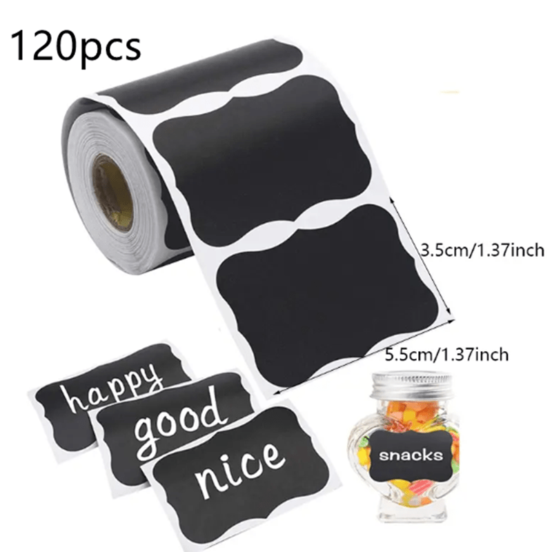 120pcs Chalkboard Labels Reusable Waterproof Stickers