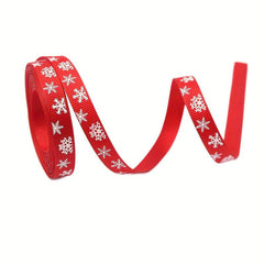 10Yards Christmas Metallic Glitter Satin Ribbons 10mm Wide