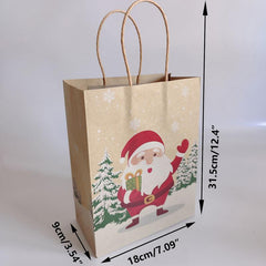 6pcs Cowhide Paper Christmas Gift Bags - Small Business Supplies