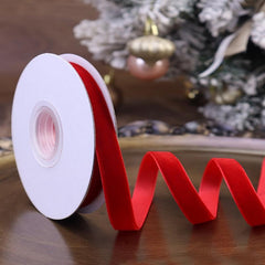 57m Velvet Ribbon Lace Craft Ribbon Vintage for Christmas Gift Wrapping