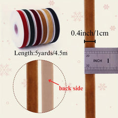 57m Velvet Ribbon Lace Craft Ribbon Vintage for Christmas Gift Wrapping