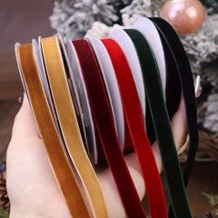 57m Velvet Ribbon Lace Craft Ribbon Vintage for Christmas Gift Wrapping