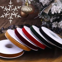57m Velvet Ribbon Lace Craft Ribbon Vintage for Christmas Gift Wrapping