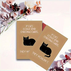 Funny Christmas Card For Cat - Gift with Funny Saying