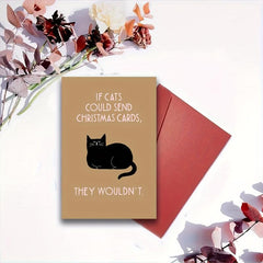 Funny Christmas Card For Cat - Gift with Funny Saying