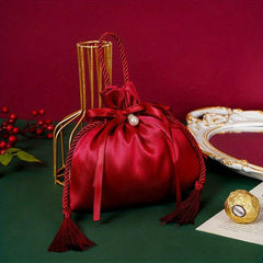 1pc Brocade/Velvet Drawstring Bags Gift Packaging Pouches
