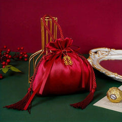 1pc Brocade/Velvet Drawstring Bags Gift Packaging Pouches