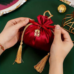 1pc Brocade/Velvet Drawstring Bags Gift Packaging Pouches