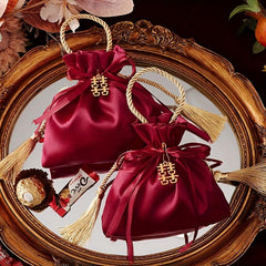 1pc Brocade/Velvet Drawstring Bags Gift Packaging Pouches